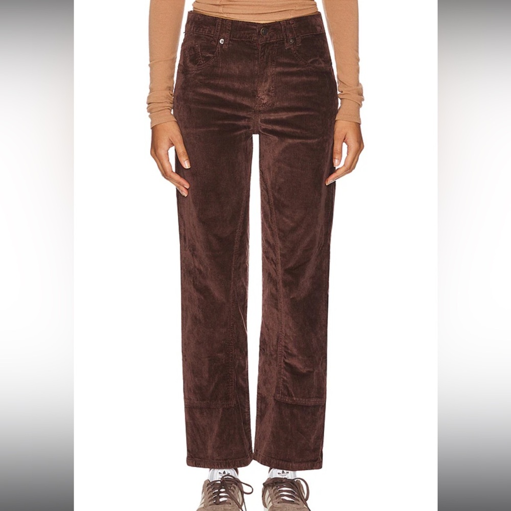 Free People We The Free Risk Taker High Rise Straight Cord Jeans